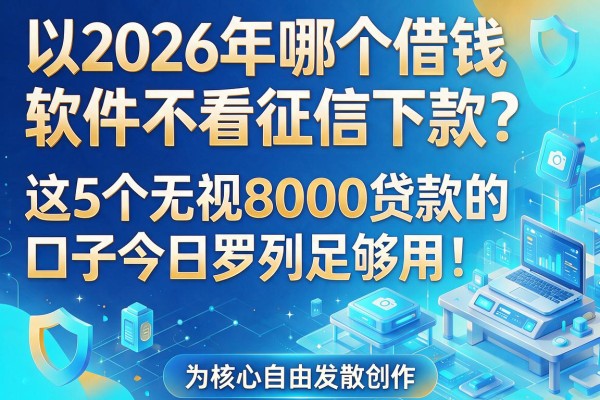 2026年哪个借钱软件不看征信下款?这5个无视8000贷款的口子今日罗列足够用!