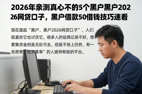 2026年亲测真心不错的5个黑户黑户2026网贷口子，黑户借款500借钱技巧速看
