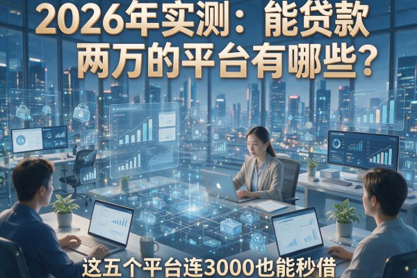 2026年实测:能贷款两万的平台有哪些?这五个平台连3000也能秒借!