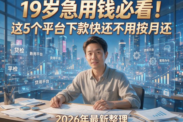 19岁急用钱必看!这5个平台下款快还不用按月还,2026年最新整理