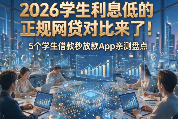 2026学生利息低的正规网贷对比来了!5个学生借款秒放款App亲测盘点
