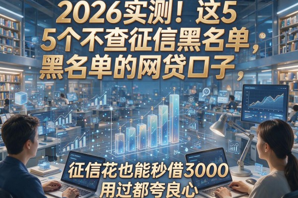 2026实测!这5个不查征信黑名单的网贷口子,征信花也能秒借3000,用过都夸良心