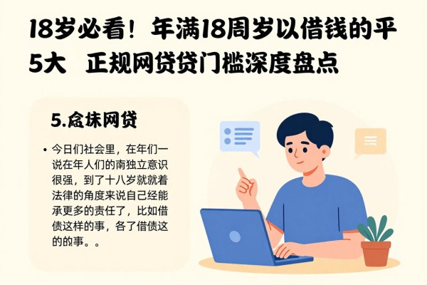 18岁必看!年满18周岁可以借钱的平台2026实测盘点,5大正规网贷门槛深度解析