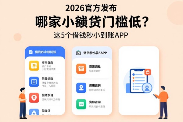 2026官方发布：哪家小额贷款门槛低？这5个借钱秒到账APP资质要求不高超顺畅