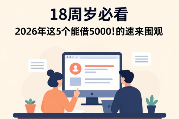 18周岁必看！2026年这5个能借5000的贷款软件速来围观