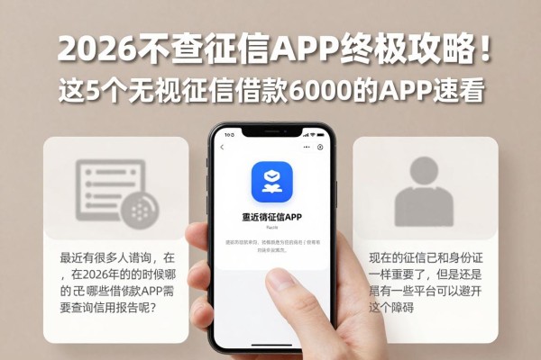 2026不查征信APP终极攻略!这5个无视征信借款6000的APP速看