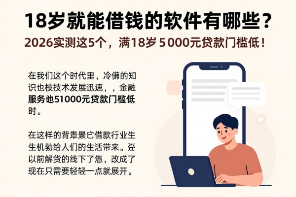 18岁就能借钱的软件有哪些?2026实测这5个,满18岁5000元贷款门槛低!