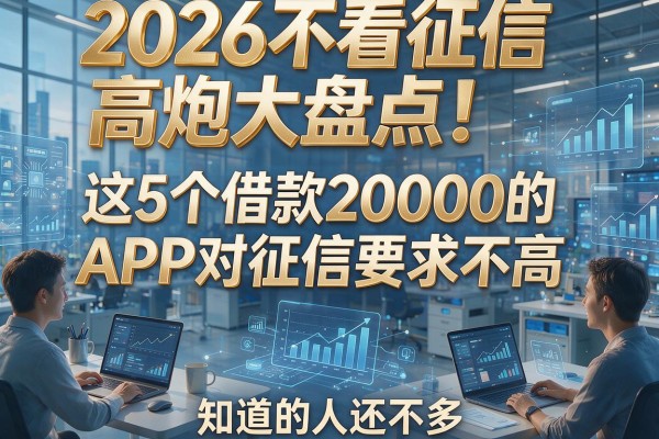 2026不看征信高炮大盘点!这5个借款20000的APP对征信要求不高,知道的人还不多
