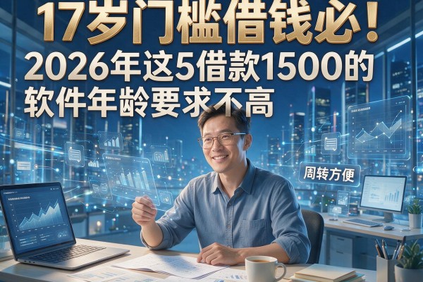 17岁门槛借钱必!2026年这5借款1500的软件年龄要求不高,周转方便超