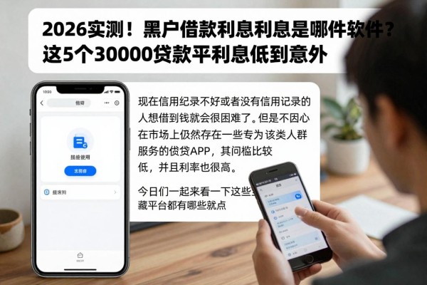 2026实测!黑户借款利息最低的app是哪个软件?这5个30000贷款平台利息低到意外