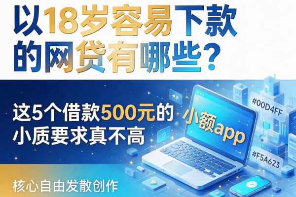 18岁容易下款的网贷有哪些?这5个借款500元的小额app,资质要求真不高
