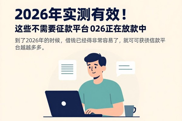 2026年实测有效！这些不需要征信的借款平台2026正在放款中