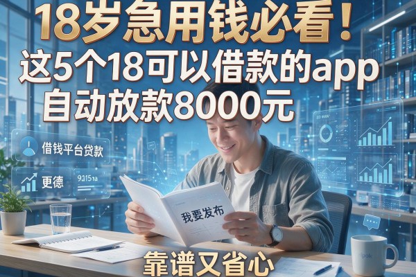 18岁急用钱必看！这5个18可以借款的app自动放款8000元，靠谱又省心