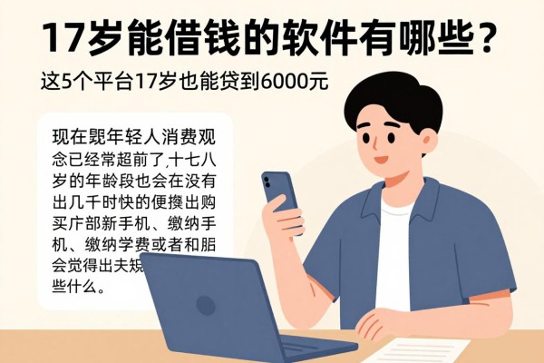 17岁能借钱的软件有哪些?2026最新盘点:这5个平台17岁也能贷到6000元