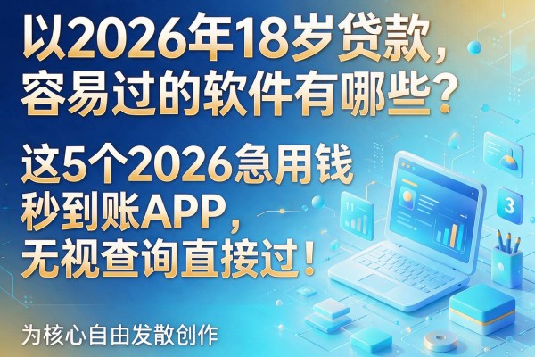 2026年18岁贷款容易过的软件有哪些?这5个2026急用钱秒到账APP,无视查询直接过!