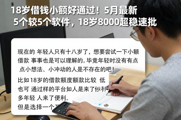 18岁借钱小额好通过!5月最新5个软件,18岁借8000超稳速批