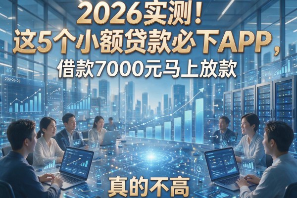 2026实测!这5个小额贷款必下APP,借款7000元马上放款,要求真的不高
