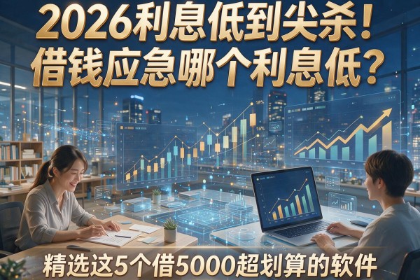 2026利息低到尖叫!借钱应急哪个利息低?精选这5个借5000超划算的软件
