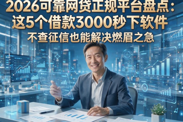 2026可靠网贷正规平台盘点:这5个借款3000秒下软件,不查征信也能解决燃眉之急!