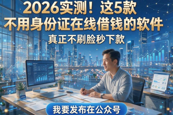 2026实测！这5款不用身份证在线借钱的软件，真正不刷脸秒下款