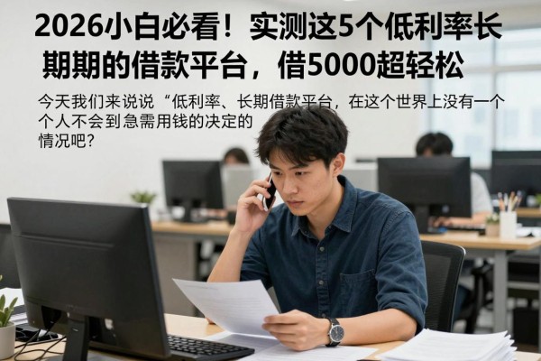 2026小白必看!实测这5个低利率长分期的借款平台,借5000超轻松