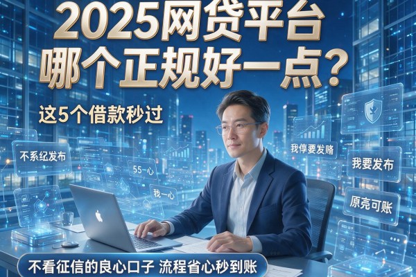2025网贷平台哪个正规好一点?这5个借款秒过、不看征信的良心口子,流程省心秒到账!