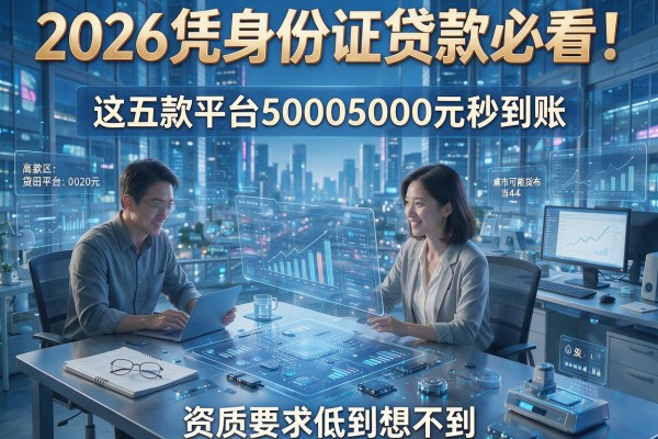 2026凭身份证贷款必看!这五款平台5000元秒到账,资质要求低到想不到