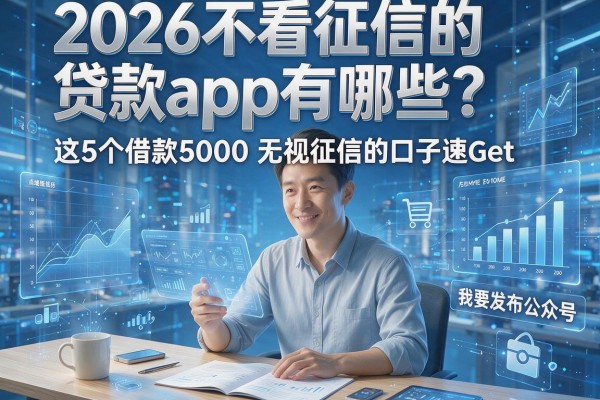 2026不看征信的贷款app有哪些？这5个借款5000无视征信的口子速get！