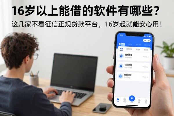 16岁以上能借钱的软件有哪些？这几家不看征信正规贷款平台，16岁起就能安心用！