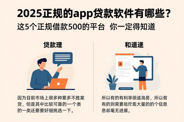 2025正规的app贷款软件有哪些？这5个正规借款500的平台你一定得知道
