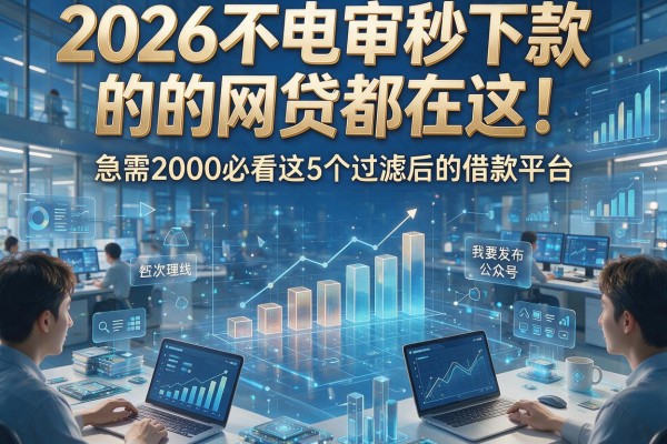 2026不电审秒下款的网贷都在这！急需2000必看这5个过滤后的借款平台
