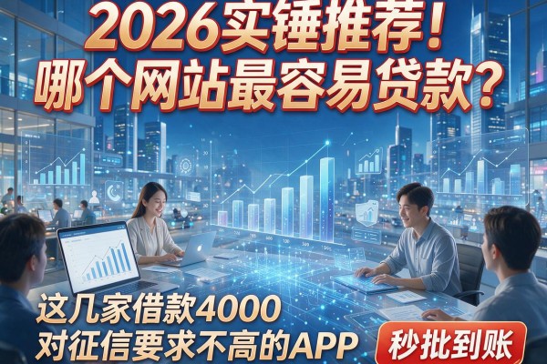 2026实锤推荐！哪个网站最容易贷款？这几家借款4000对征信要求不高的APP，秒批到账！