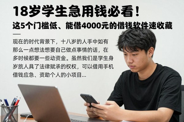 18岁学生急用钱必看！这5个门槛低、能借4000元的借钱软件速收藏