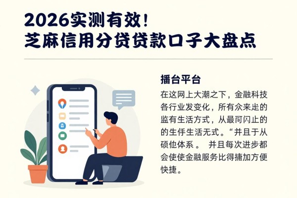2026实测有效!芝麻信用分贷款口子大盘点:5个对4000借款门槛超低的平台