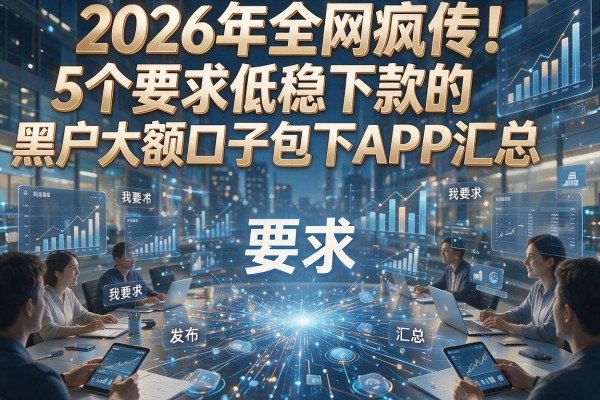 2026年全网疯传!5个要求低稳下款的黑户大额口子包下APP汇总