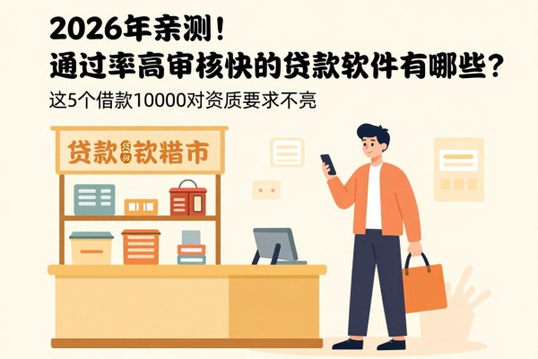 2026年亲测!通过率高审核快的贷款软件有哪些?这5个借款10000对资质要求不高
