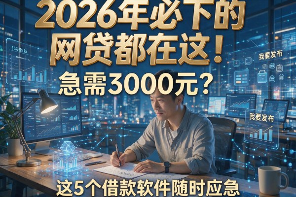 2026年必下的网贷都在这!急需3000元?这5个借款软件随时应急