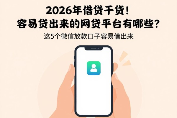 2026年借贷干货!容易贷出来的网贷平台有哪些?这5个微信放款口子容易借出来