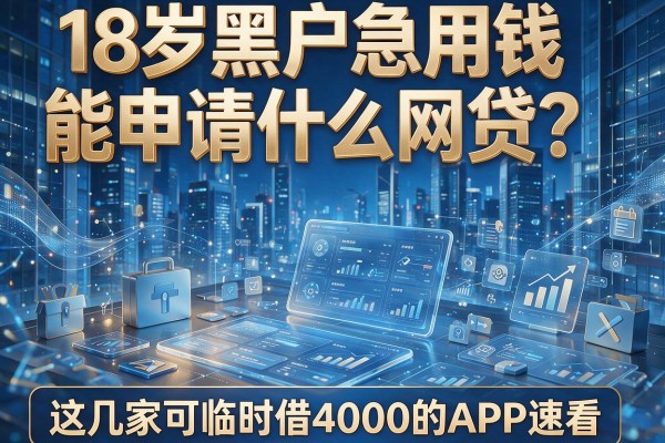18岁黑户急用钱能申请什么网贷？这几家可临时借4000的APP速看