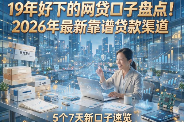19年好下的网贷口子盘点!2026年最新靠谱贷款渠道,5个7天新口子速览