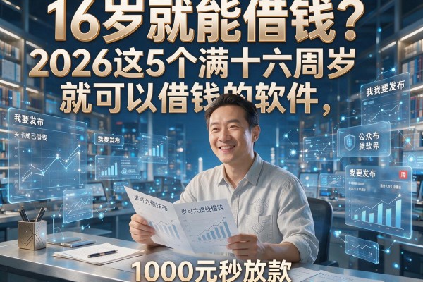 16岁就能借钱?2026这5个满十六周岁就可以借钱的软件,1000元秒放款!