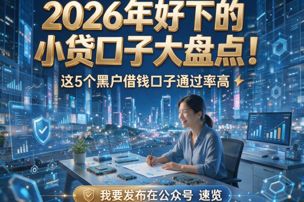 2026年好下的小贷口子大盘点！这5个黑户借钱口子通过率高，速览！
