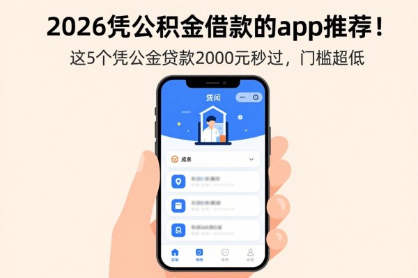 2026凭公积金借款的app推荐!这5个凭公积金贷款2000元秒过,门槛超低