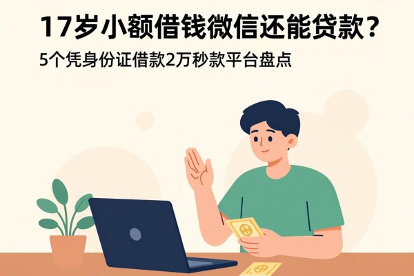 17岁小额借钱微信还能贷款？2026最新解说：5个凭身份证借款2万秒下款平台盘点