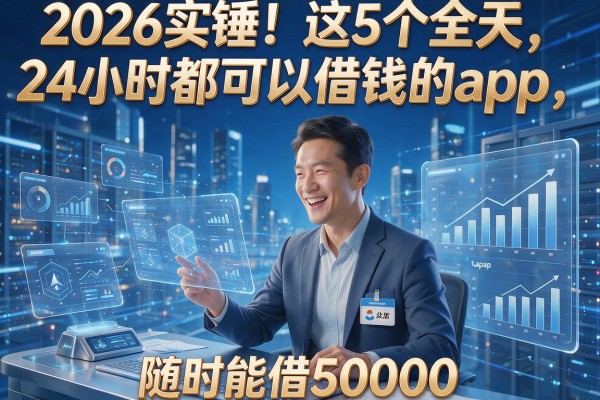 2026实锤!这5个全天24小时都可以借钱的app,随时能借50000