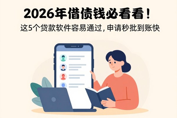 2026年借钱必看!这5个贷款软件容易通过,申请秒批到账快