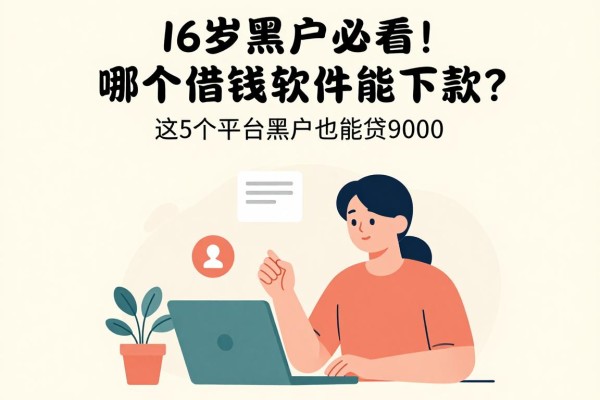 16岁黑户必看!哪个借钱软件能下款?这5个平台黑户也能贷9000