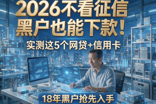 2026不看征信黑户也能下款！实测这5个网贷+信用卡，18年黑户抢先入手