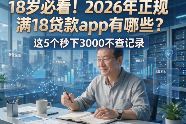 18岁必看!2026年正规满18贷款app有哪些?这5个秒下3000不查记录