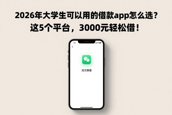 2026年大学生可以用的借款app怎么选?这5个平台,3000元轻松借!